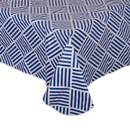 Fastfood 60 x 84 in. Grid Vinyl Tablecloth - Navy FA2567285